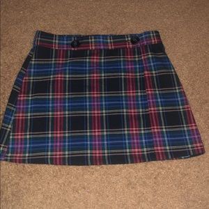Plaid mini skirt
